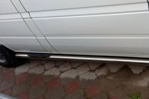 Mercedes Sprinter W901/902/903/904/905 1995–2006 Tevi Laterale (2 buc, Otel Inoxidabil) Ampatament Mediu, Ø60 foto 2