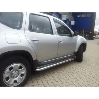 Praguri Laterale Premium (2 buc, Inox) Dacia Duster 2008-2018 foto 1
