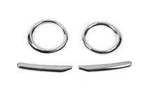 Fiat Doblo II 2010-2022 Ornamente proiectoare ceata cu dungi (2010-2015, 4 buc, inox) Carmos - Otel Inoxidabil Turcesc foto 2