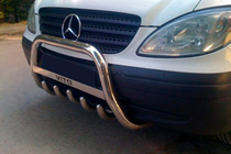 Mercedes Viano 2004-2014 Bullbar WT003/004 (Inox) 50mm, fara inscriptie foto 5