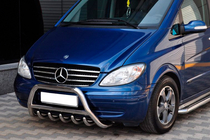Mercedes Viano 2004-2014 Bullbar WT003/004 (Inox) 50mm, fara inscriptie foto 7