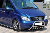 Mercedes Viano 2004-2014 Bullbar WT003/004 (Inox) 50mm, fara inscriptie foto 10