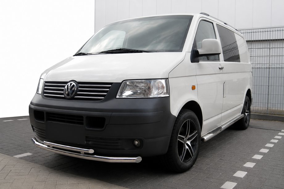 Volkswagen T5 Transporter 2003-2010 Protectie Fata ST014 (Inox) 70 x 48mm Foto 1