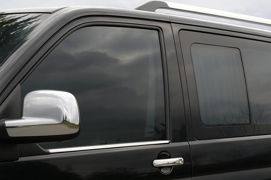 Volkswagen T5 Multivan 2003–2010 Ornamente geamuri fata (2 buc, otel inoxidabil) Image