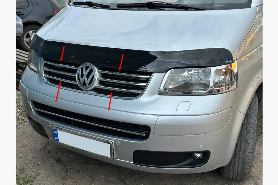 Volkswagen T5 Multivan 2003–2010 Capace Grila Cromate (6 buc, Otel Inoxidabil) Carmos - Otel Inoxidabil Turcesc Foto 4