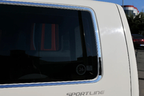 Volkswagen T5 Caravelle 2004-2010 Set complet ornamente geamuri (14 piese, inox) foto 2
