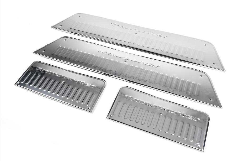 Volkswagen T5 2010-2015 Protectii praguri interioare Carmos inox 4 usi, fara inscriptie Foto 3