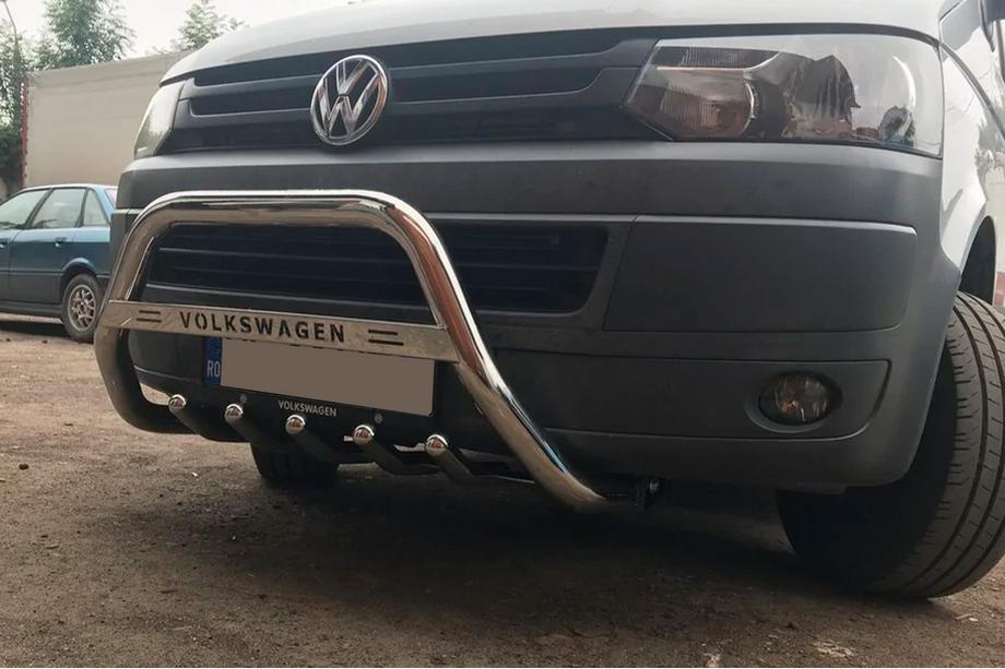 Volkswagen T5 2010-2015 Bullbar WT003 (Inox) 60 mm, cu inscriptie Foto 6