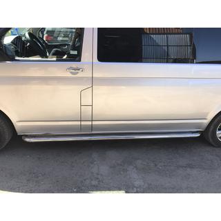 Praguri Laterale Premium (2 buc, Inox) Volkswagen T5 2010-2015 foto 3