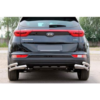 Protectie Spate Colturi Duble AK003 Dublu (Inox) Kia Sportage 2015-2021 foto 1
