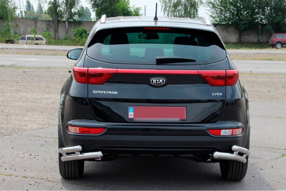 Kia Sportage 2015-2021 Protectie Spate Colturi Duble AK003 Dublu (Inox) Foto 3