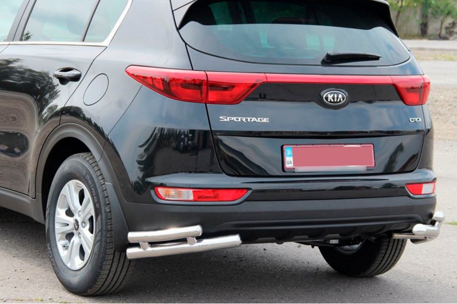 Kia Sportage 2015-2021 Protectie Spate Colturi Duble AK003 Dublu (Inox) Foto 2