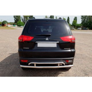 Protectie spate AK002-2 (2 buc, inox) Mitsubishi Pajero Sport 2008-2015 foto 2