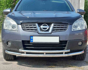 Nissan Qashqai 2007-2010 Bara frontala dubla ST014 (inox) 60/42 mm foto 1