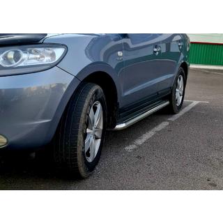 Praguri Laterale Premium (2 buc, Inox) Hyundai Santa Fe 2 2006-2012 foto 3