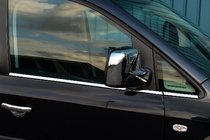 Volkswagen Caddy 2010-2015 Ornamente inferioare geam inox Fata, Carmos - Otel Turcesc foto 1