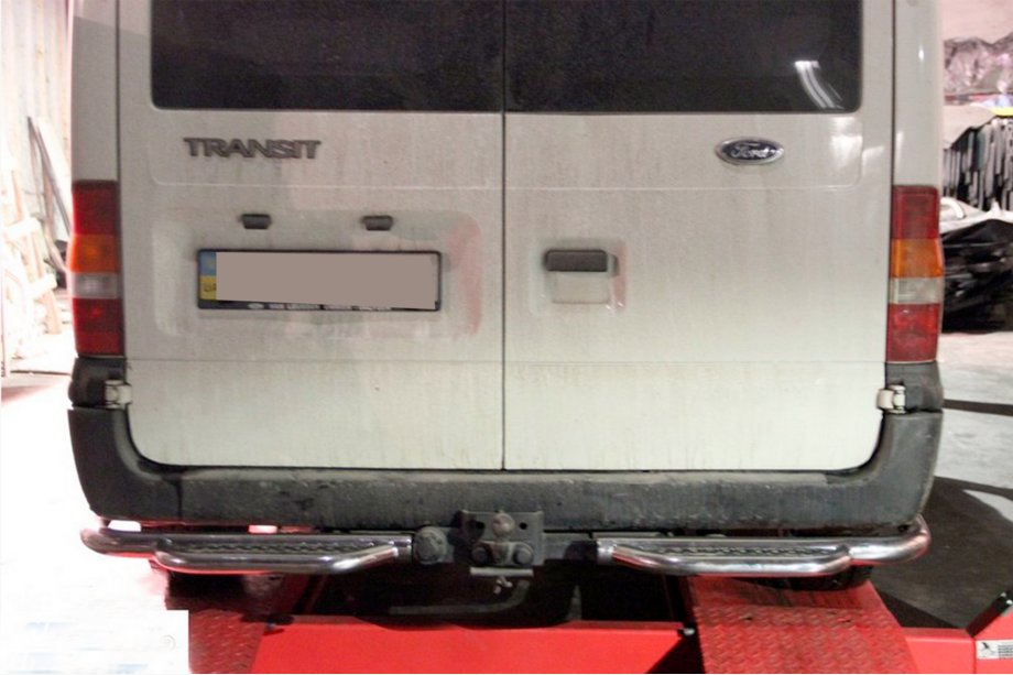 Ford Transit 2000–2014 Trepte spate protectie AK-Special (inox) Foto 3