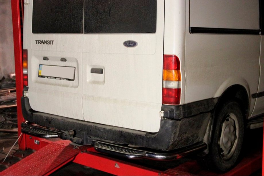 Ford Transit 2000–2014 Trepte spate protectie AK-Special (inox) Foto 2