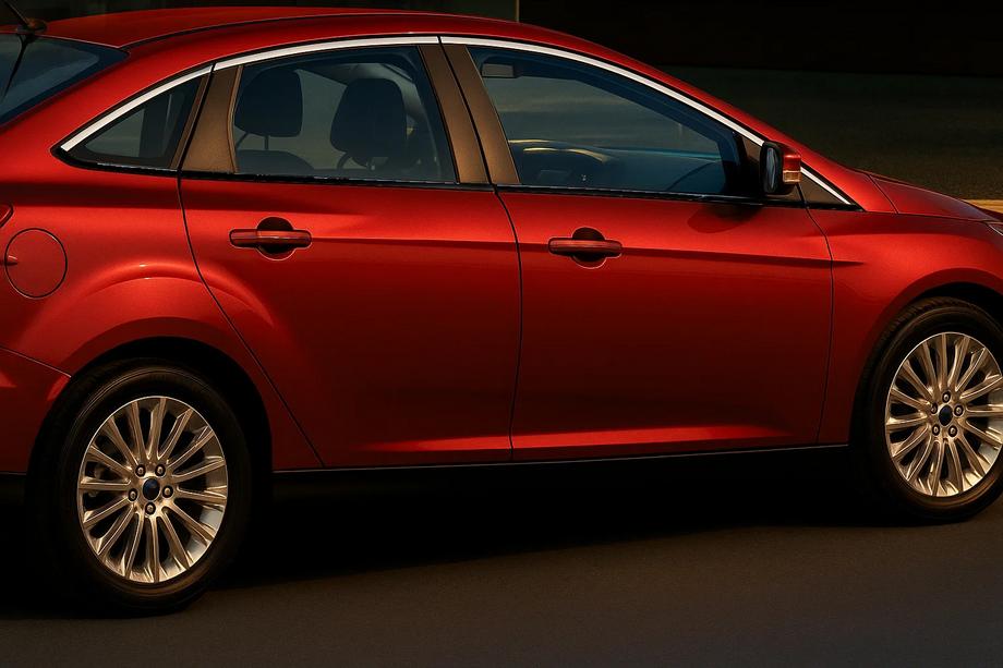 Ford Focus III 2011-2017 Ornamente superioare geamuri inox (8 buc) Hatchback, OmsaLine - Otel Inoxidabil Italian Image