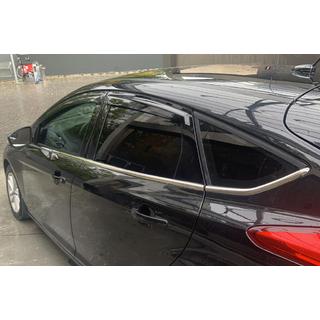 Ornamente inferioare geamuri inox (8 buc) Ford Focus III 2011-2017 foto 3