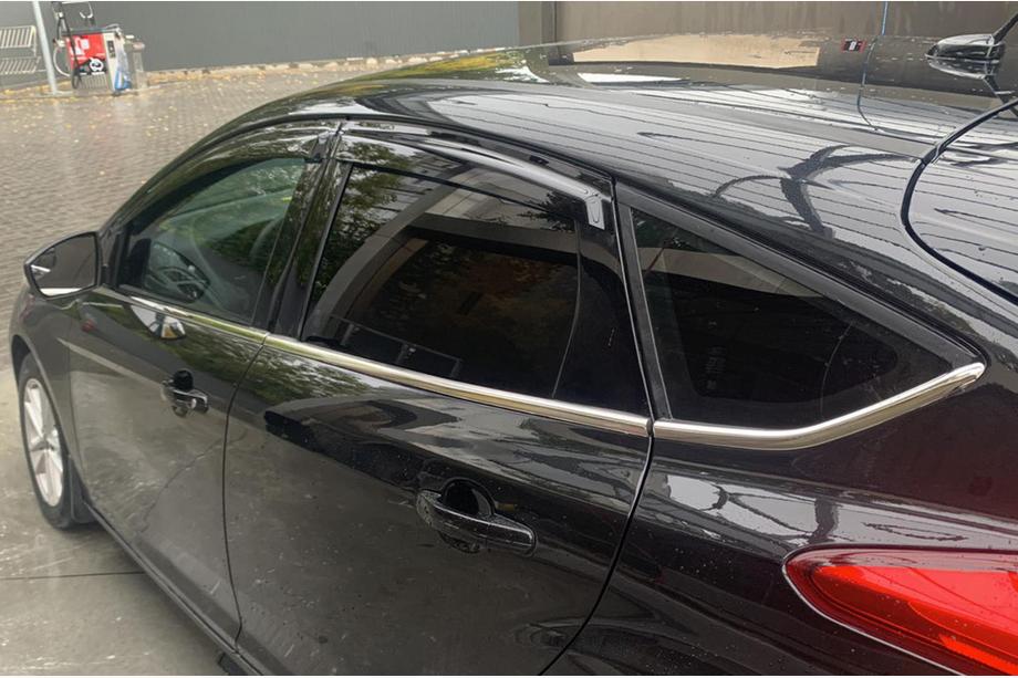 Ford Focus III 2011-2017 Ornamente inferioare geamuri inox (8 buc) Hatchback, OmsaLine - Otel Inoxidabil Italian Foto 3
