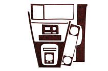 BMW Seria 3 E30 1982–1994 Capace Panou Bord Lemn Inchis foto 2