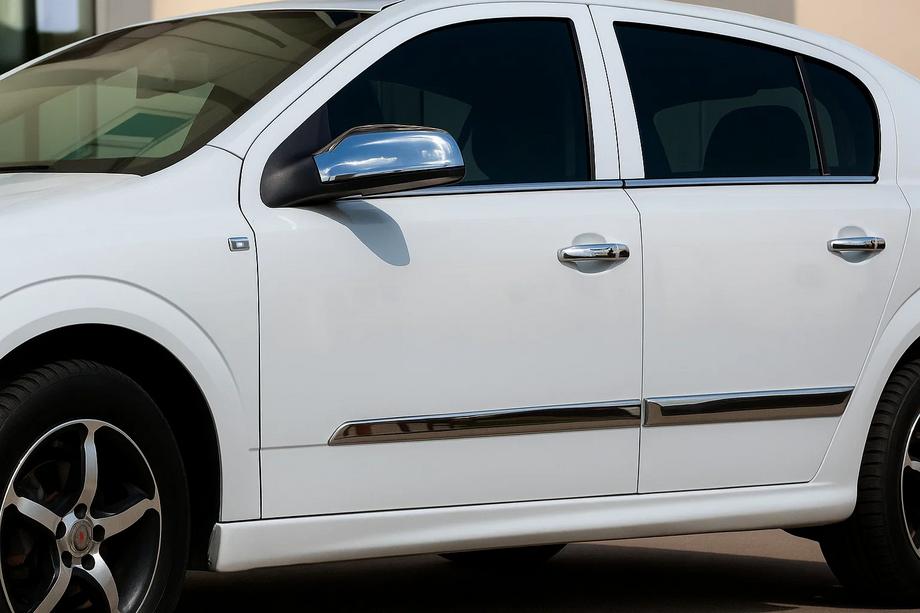 Opel Astra H 2004-2013 Molduri Usi Otel Inoxidabil (4 buc) Hatchback, Carmos - Otel Turcesc Image