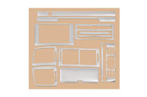 Peugeot 407 2004-2011 Capace Panou Bord (Kit-1) Aluminiu foto 3