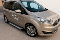 Ford Courier 2014-2023 Praguri Laterale Maya V2 (2 buc, Aluminiu) foto 1