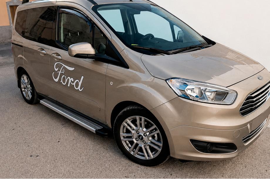 Ford Courier 2014-2023 Praguri Laterale Maya V2 (2 buc, Aluminiu) Image