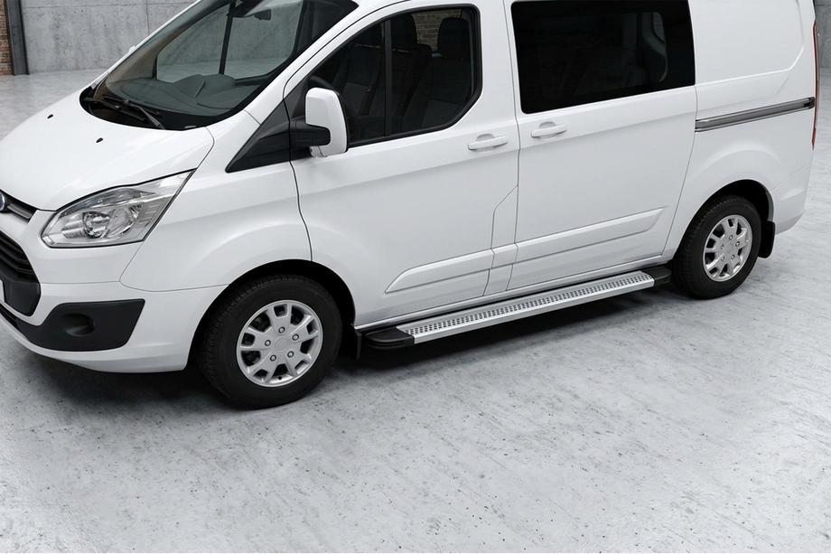 Ford Custom 2013-2022 Praguri Laterale Maya V2 (2 buc, Aluminiu) Image