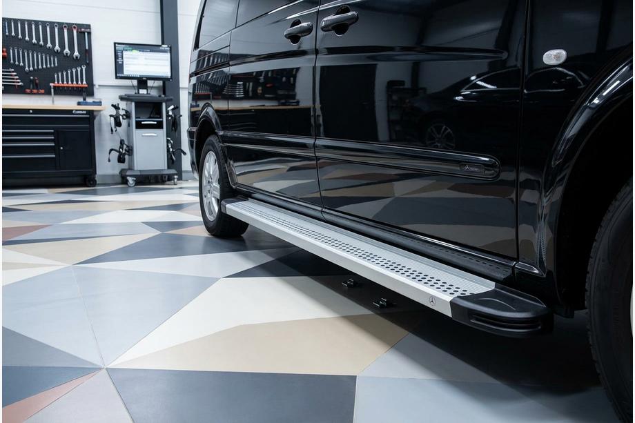 Mercedes Vito W639 2004-2014 Praguri Laterale Maya V2 (2 buc, Aluminiu) Image