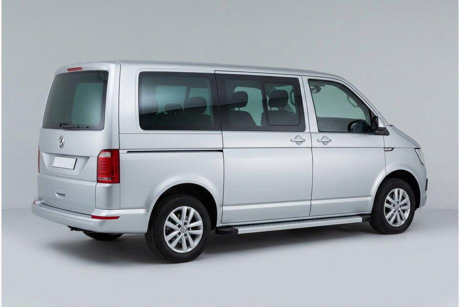 Volkswagen T6 2015-2024 Praguri Laterale Maya V2 (2 buc, Aluminiu) Ampatament Scurt Foto 1