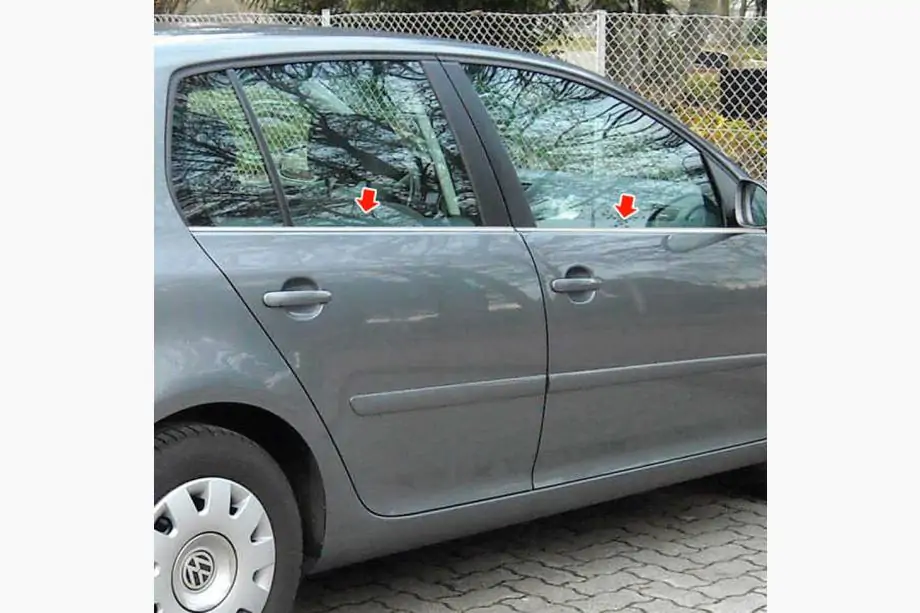 Volkswagen Golf 5 2003-2009 Ornamente exterioare geam inox (4 buc) Image