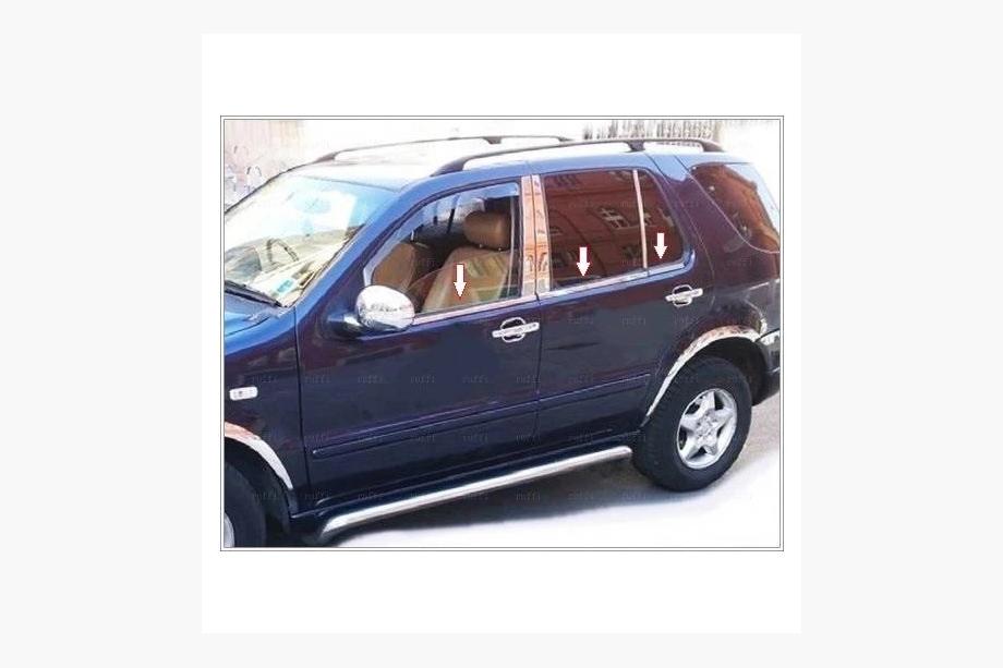 Mercedes ML W163 1997-2005 Ornamente exterioare geamuri inox (6 buc) Carmos - Otel Inoxidabil Turcesc Foto 5