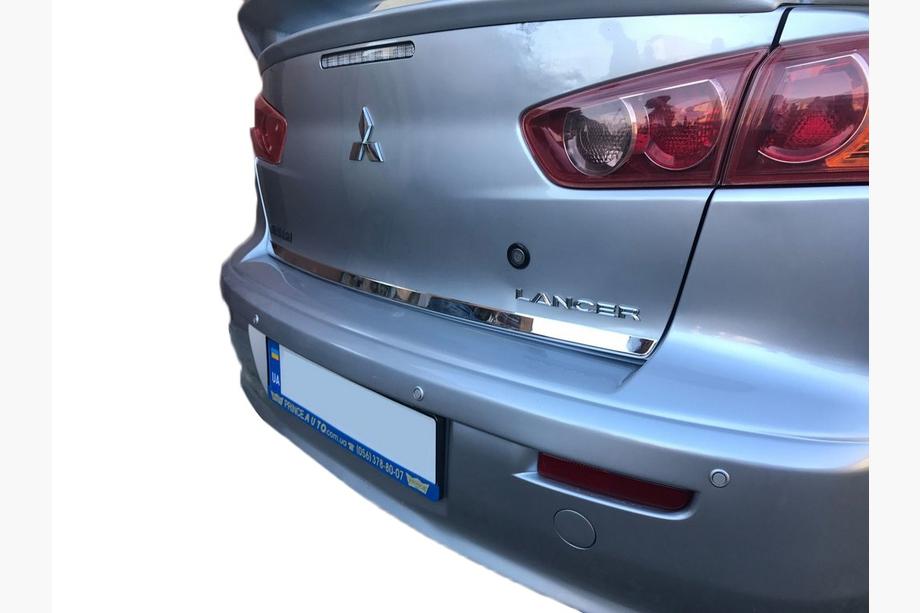 Mitsubishi Lancer X 2008- Protectie prag portbagaj inox Carmos - Otel Inoxidabil Turcesc Image