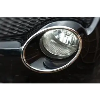 Capace cromate pentru faruri fata (2 buc, inox) foto 2