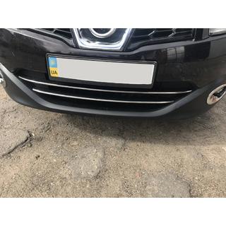 Bari pentru grila inferioara (2 buc, inox) Nissan Qashqai 2010-2014 foto 4