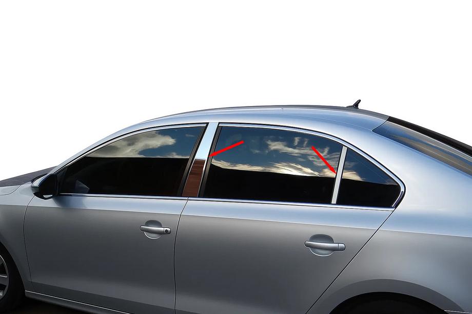 Volkswagen Jetta 2011-2018 Ornamente Stalpi Usa Inox Image