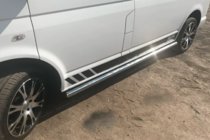Volkswagen T5 Multivan 2003–2010 Tevi Laterale (2 buc, Otel Inoxidabil) 60mm, Ampatament Lung foto 1