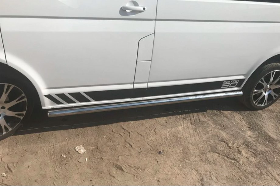 Volkswagen T5 Multivan 2003–2010 Tevi Laterale (2 buc, Otel Inoxidabil) 70mm, Baza Lunga Foto 4