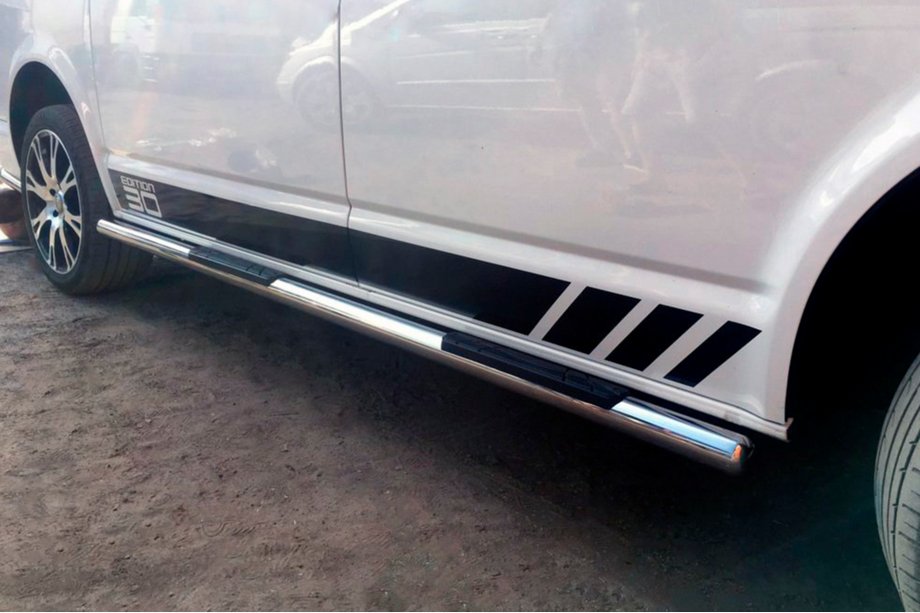 Volkswagen T5 Multivan 2003–2010 Tevi Laterale (2 buc, Otel Inoxidabil) 70mm, Baza Lunga Foto 2