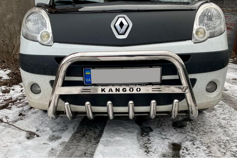 Renault Kangoo 2008–2020 Bullbar WT003/004 (Inox) cu inscriptie, 60 mm Foto 2