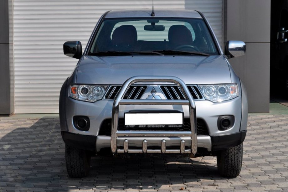 Mitsubishi Pajero Sport 2008-2015 Protectie Fata QT007 (Inox) Foto 2
