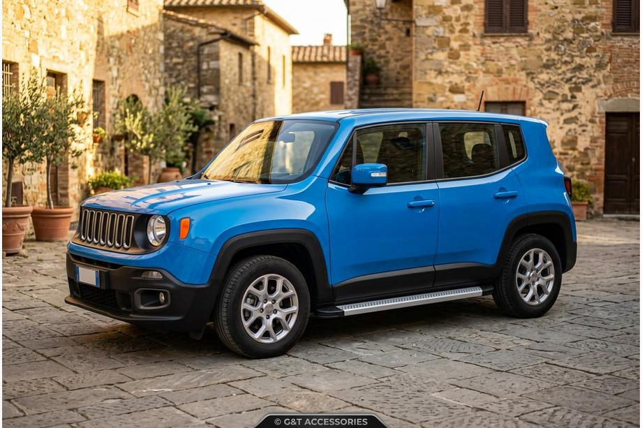 Jeep Renegade 2014- Praguri Laterale Maya V2 (2 buc, Aluminiu) Image