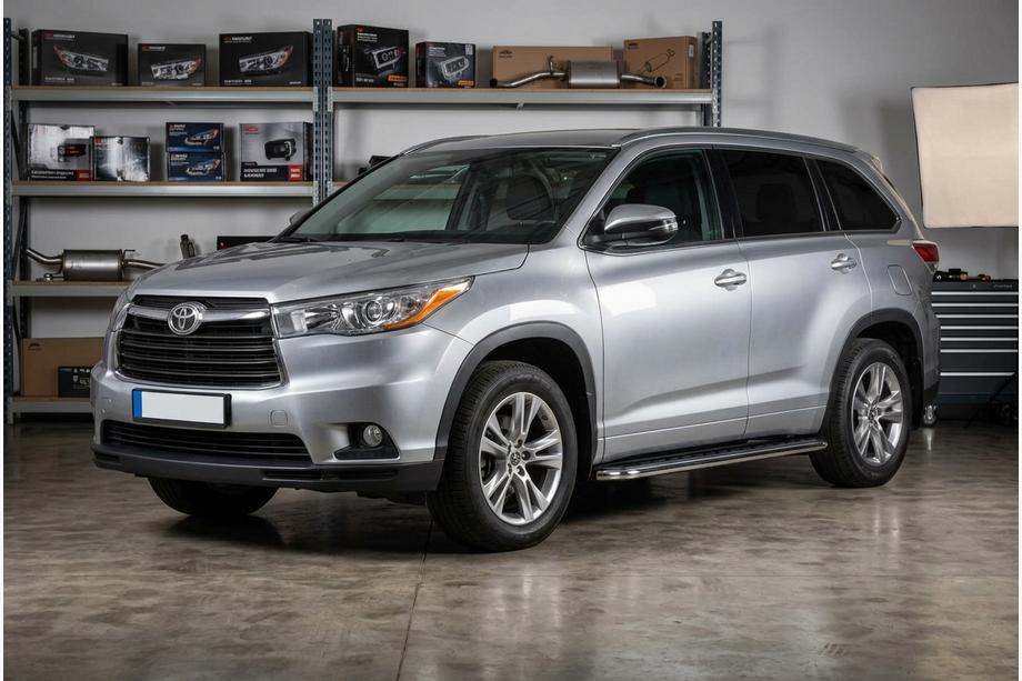 Toyota Highlander 2013-2019 Praguri Laterale Maydos V1 (2 buc, Aluminiu si Otel Inoxidabil) Image