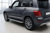 Mercedes GLK class X204 2008-2015 Praguri Laterale Maydos V1 (2 buc, Aluminiu si Otel Inoxidabil) foto 1