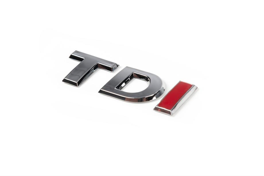 Volkswagen Jetta 2011-2018 Emblema TDI (stil original) TD Crom, I Rosu Foto 4