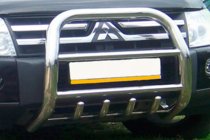 Mitsubishi Pajero Wagon IV 2006-2021 Bullbar QT011 (Otel Inoxidabil) foto 3