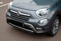 Fiat 500X 2014-2024 Protectie bara fata din otel inoxidabil foto 4